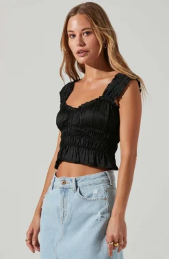 Rosita Smocked Top 12 Rosita Smocked Top -Larana Style Shop ACT17543VR BLACK 3 scaled