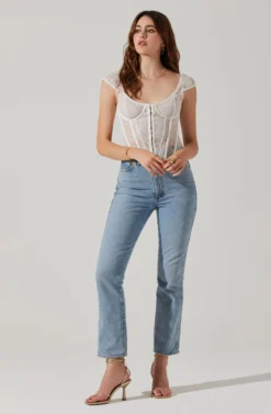 Brooke Lace Corset Top -Larana Style Shop ACT17593 WHITE 2 scaled