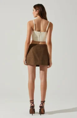 Janet Ruched Bustier Top -Larana Style Shop ACT17810 CHAMPAGNE 6 scaled