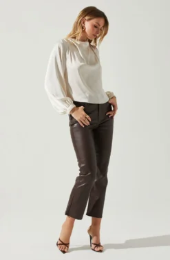 Veronica Satin Cutout Top 15 Veronica Satin Cutout Top -Larana Style Shop ACT17833S CHAMPAGNE 2 scaled