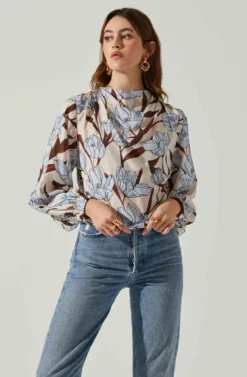 Veronica Floral Cutout Top -Larana Style Shop ACT17833 BLUEFLORAL 4 scaled