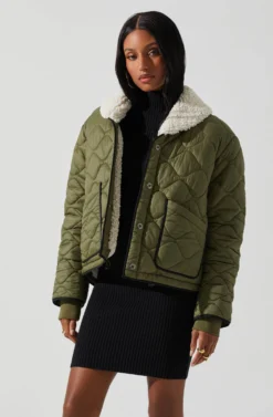 Bellamie Quilted Jacket 18 Bellamie Quilted Jacket -Larana Style Shop ACT17854 OLIVE 4 scaled