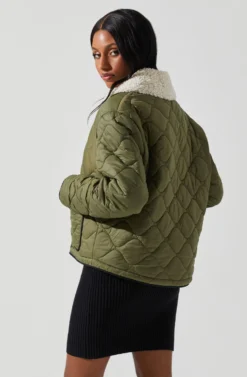 Bellamie Quilted Jacket 23 Bellamie Quilted Jacket -Larana Style Shop ACT17854 OLIVE 5 scaled