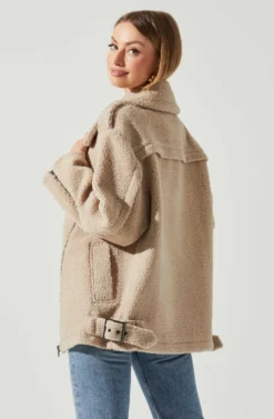 Layne Oversized Moto Jacket -Larana Style Shop ACT17865 TAUPE 5 scaled