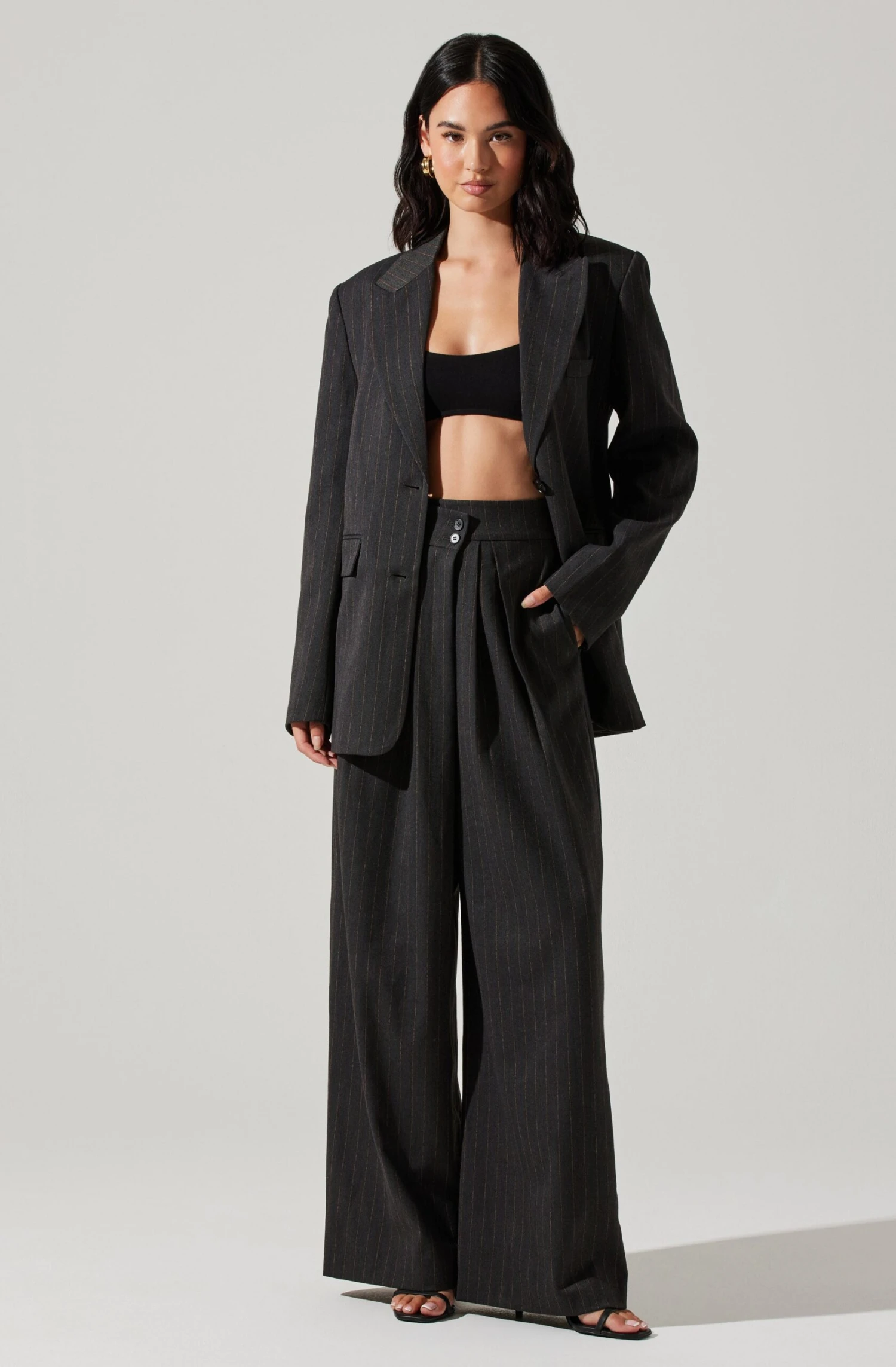 Pauline Pinstripe Oversized Blazer 2 Pauline Pinstripe Oversized Blazer - Image 2