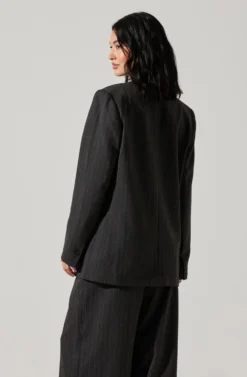 Pauline Pinstripe Oversized Blazer 9 Pauline Pinstripe Oversized Blazer -Larana Style Shop ACT17875WST CHARCOALSTRIPE 6 scaled