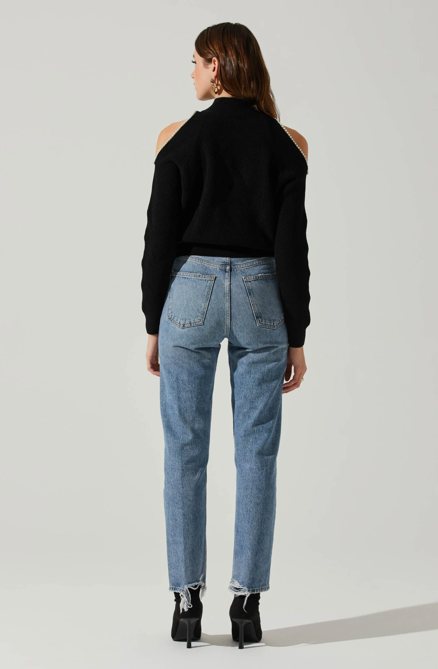 Tori Pearl Embellished Cold Shoulder Sweater 5 Tori Pearl Embellished Cold Shoulder Sweater - Image 5