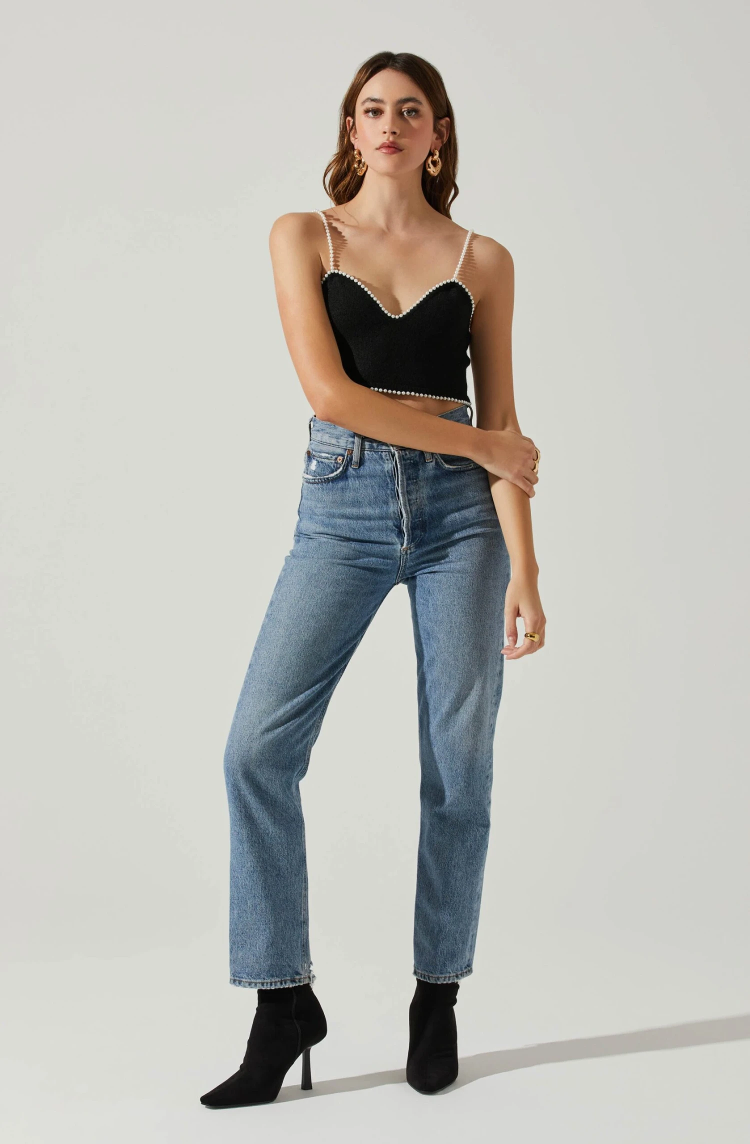 Kira Pearl Embellished Sweater Top 2 Kira Pearl Embellished Sweater Top - Image 2