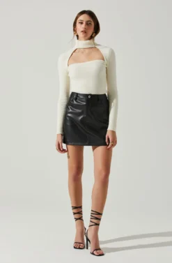 Izabella Turtleneck Cutout Sweater 15 Izabella Turtleneck Cutout Sweater -Larana Style Shop ACT17888 WHITE 1 scaled