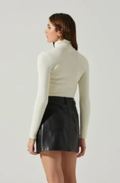 Izabella Turtleneck Cutout Sweater 17 Izabella Turtleneck Cutout Sweater -Larana Style Shop ACT17888 WHITE 5 scaled