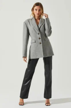 Galilea Oversized Blazer -Larana Style Shop ACT17892 GRAY 1 scaled