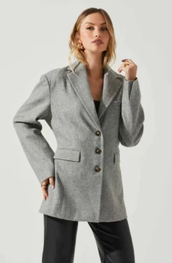 Galilea Oversized Blazer -Larana Style Shop ACT17892 GRAY 4 scaled