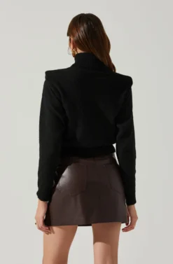 Daleyza Padded Shoulder Turtleneck Sweater 17 Daleyza Padded Shoulder Turtleneck Sweater -Larana Style Shop ACT17899 BLACK 5 scaled