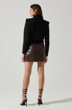 Daleyza Padded Shoulder Turtleneck Sweater 16 Daleyza Padded Shoulder Turtleneck Sweater -Larana Style Shop ACT17899 BLACK 6 scaled