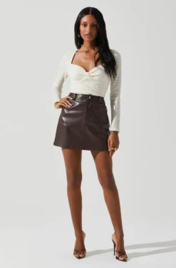 Ren Textured Sweetheart Long Sleeve Top 21 Ren Textured Sweetheart Long Sleeve Top -Larana Style Shop ACT17975 CREAM 1 scaled