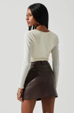 Ren Textured Sweetheart Long Sleeve Top 23 Ren Textured Sweetheart Long Sleeve Top -Larana Style Shop ACT17975 CREAM 6 scaled