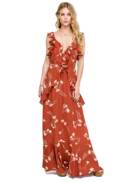 Sleeveless Ruffle Maxi