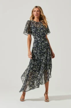 Flutter Sleeve Asymmetrical Floral Maxi Dress 38 Flutter Sleeve Asymmetrical Floral Maxi Dress -Larana Style Shop ADR100436 BLUEGREENFLORAL 2 297063db d831 4726 9eec 6a7ca9e50260 scaled