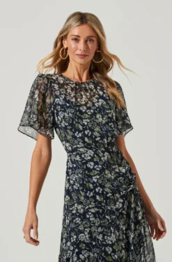 Flutter Sleeve Asymmetrical Floral Maxi Dress 39 Flutter Sleeve Asymmetrical Floral Maxi Dress -Larana Style Shop ADR100436 BLUEGREENFLORAL 4 7ded14a5 689a 4bcb b91d 11220393e70b scaled