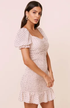 Smocked Mini Dress -Larana Style Shop ADR100619 BLUSHDOT 3 scaled