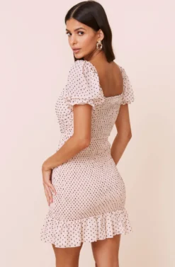 Smocked Mini Dress -Larana Style Shop ADR100619 BLUSHDOT 5 scaled