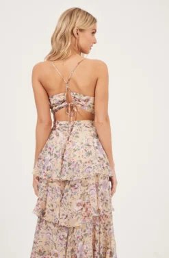 Rosana Floral Tiered Ruffle Maxi Dress -Larana Style Shop ADR100691 YELLOWPURPLEFLORAL 5 8d3c62c6 5602 4fbf 8b4f 6ebfe6d1292b scaled