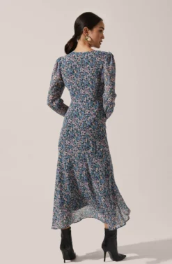 Hi-Lo Ruched Front Midi -Larana Style Shop ADR100815 003 PURPLEMULTIFLORAL 3 scaled