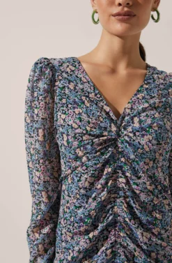 Hi-Lo Ruched Front Midi -Larana Style Shop ADR100815 003 PURPLEMULTIFLORAL 4 scaled