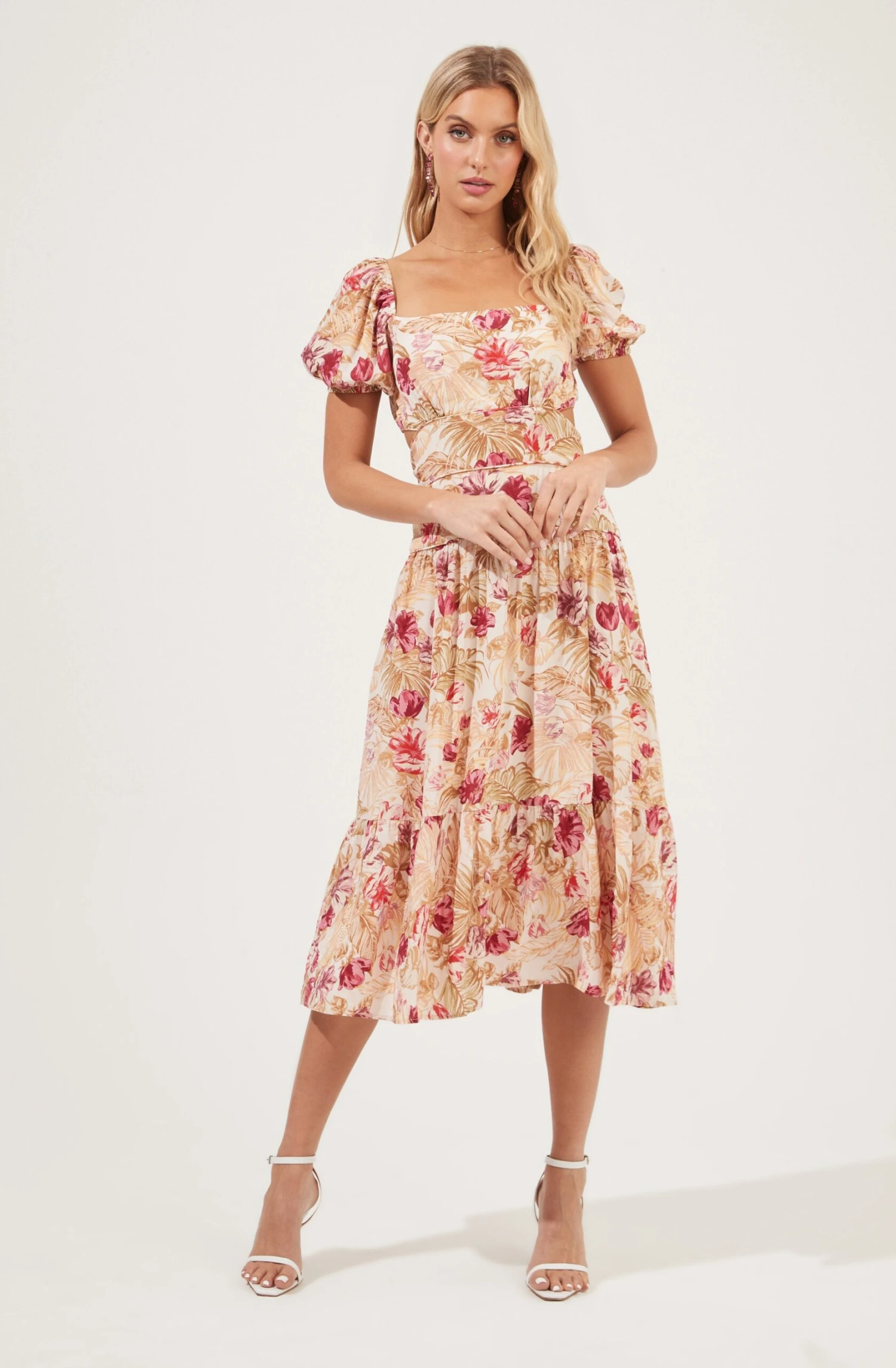 Montana Floral Cutout Midi Dress 4 Montana Floral Cutout Midi Dress - Image 4