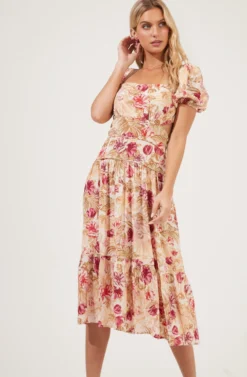 Montana Floral Cutout Midi Dress