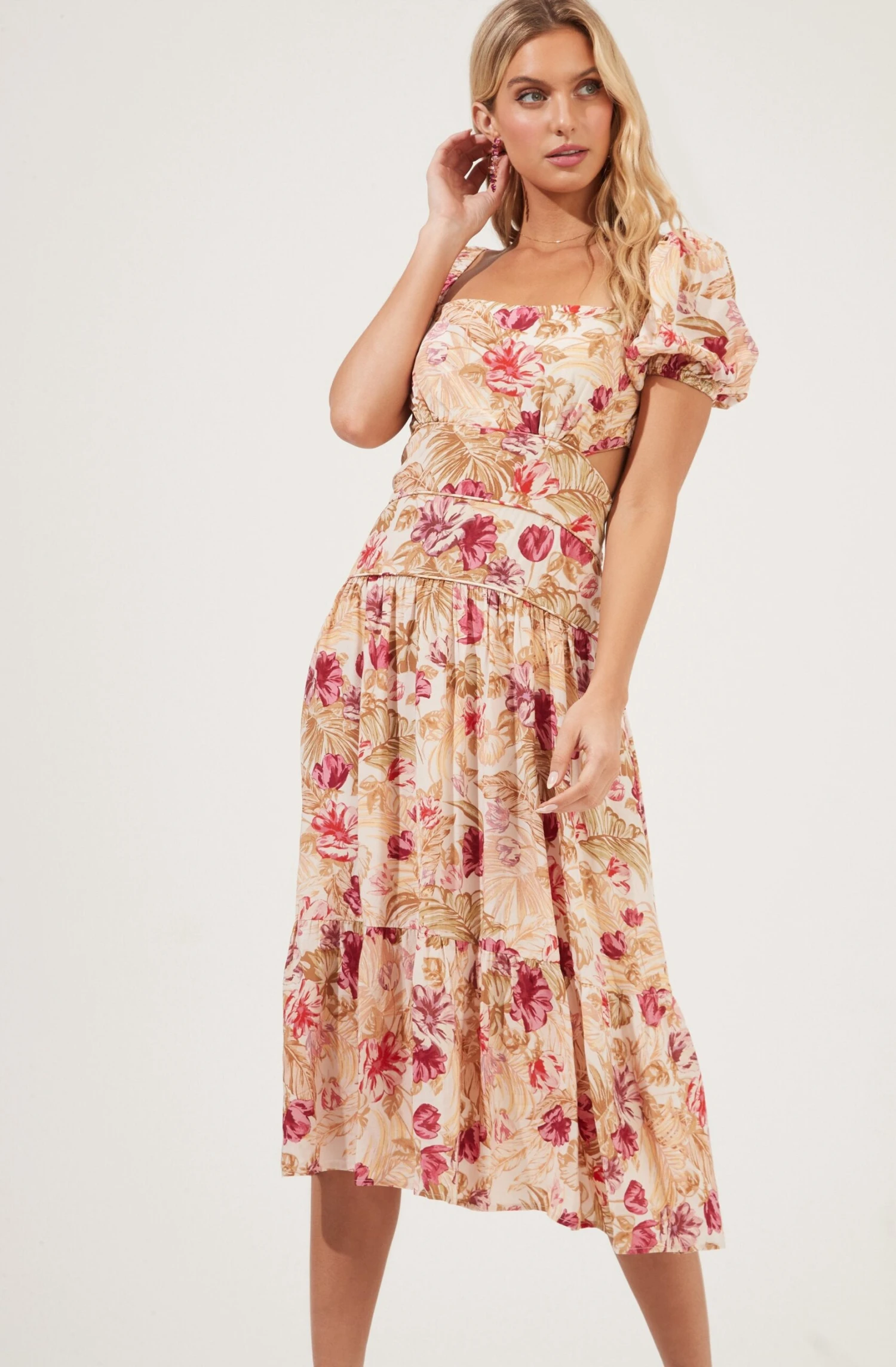 Montana Floral Cutout Midi Dress 1 Montana Floral Cutout Midi Dress