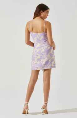 Keyhole Wrap Floral Mini Dress 22 Keyhole Wrap Floral Mini Dress -Larana Style Shop ADR101709 LAVENDERFLORAL 6 scaled