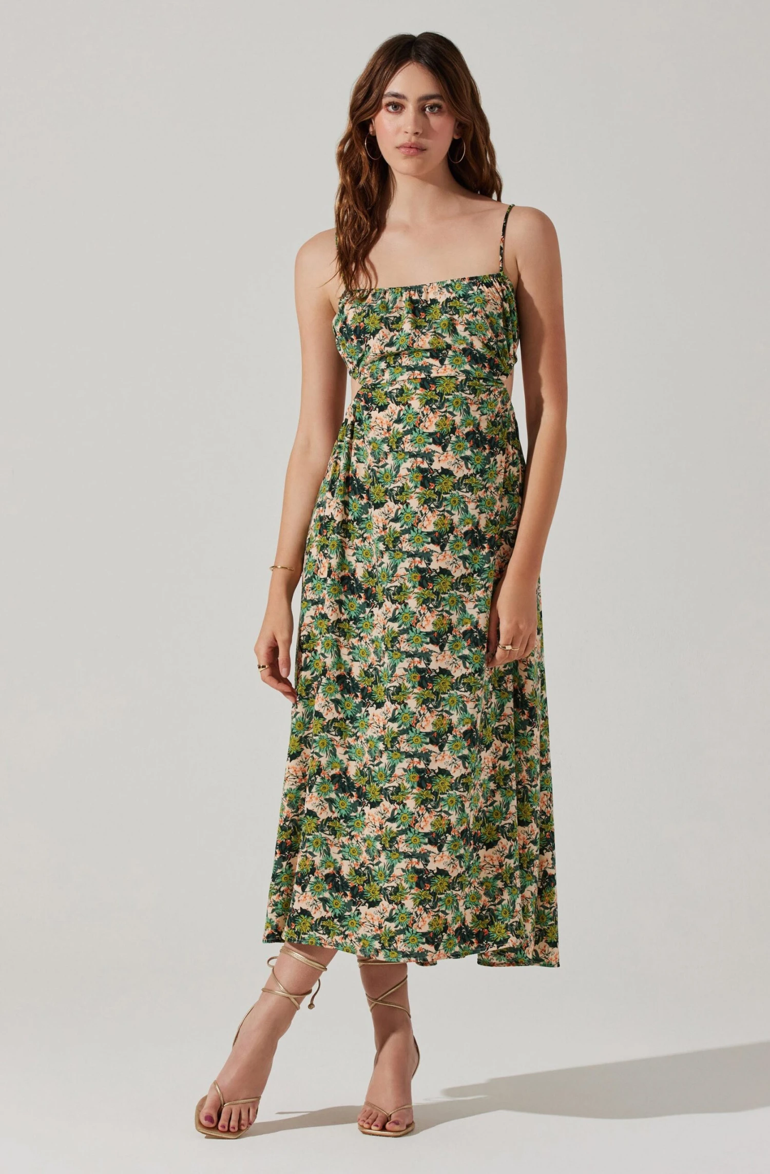 Open Back Floral Midi Dress 1 Open Back Floral Midi Dress