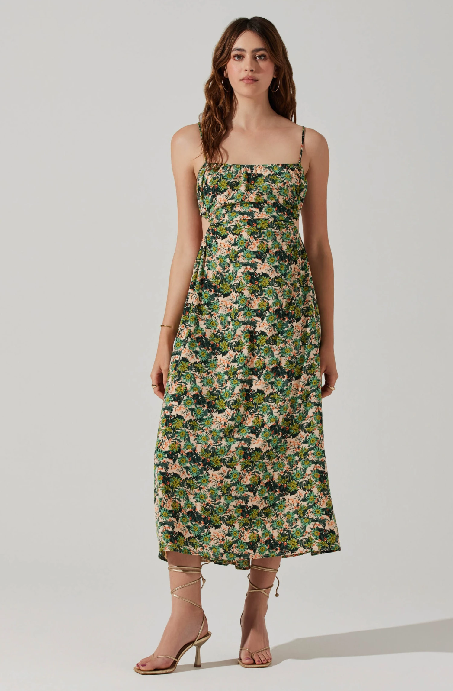 Open Back Floral Midi Dress 3 Open Back Floral Midi Dress - Image 3