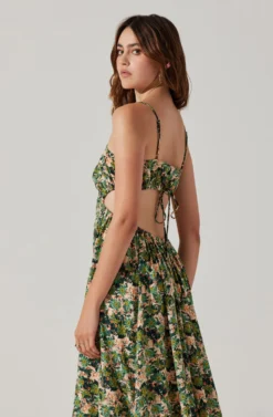 Open Back Floral Midi Dress 16 Open Back Floral Midi Dress -Larana Style Shop ADR101751 GREENORANGEFLORAL 6 scaled