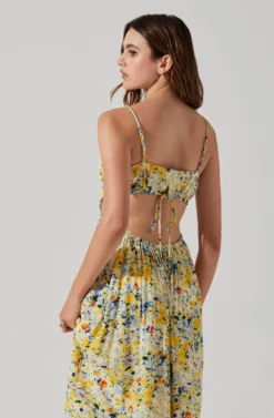 Open Back Floral Midi Dress 22 Open Back Floral Midi Dress -Larana Style Shop ADR101751 YELLOWBLUEABSTRACT 6 scaled
