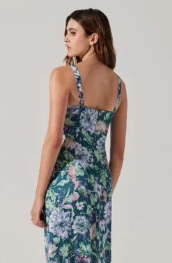 Cutout Ruched Maxi Dress 22 Cutout Ruched Maxi Dress -Larana Style Shop ADR101913 TEALPURPLEMULTIFL 6 scaled