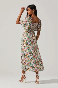 Lace Up Flutter Sleeve Cut Out Midi Dress -Larana Style Shop ALD44563 PINKGREENMULTIFL 5 f92ec272 488e 42dc 8514 6cfc69e627f4 scaled