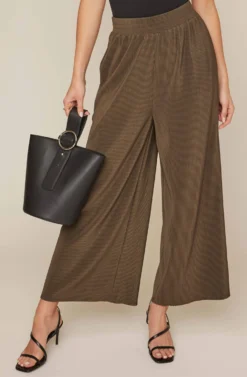 Pleated Wide Leg Pant -Larana Style Shop AP7071 OLIVE 4A scaled