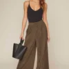 Pleated Wide Leg Pant