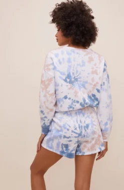 Prism Tie Dye Sweatshort -Larana Style Shop AP7199 BLUE PINKTIEDYE 6 scaled