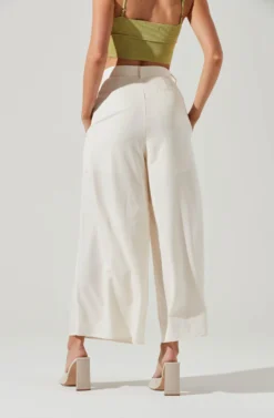 Pleated Front Wide Leg Trouser -Larana Style Shop AP7224 CREAM5 1213 scaled