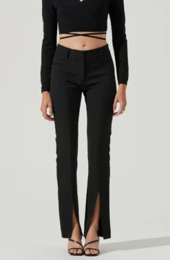Slit Front Pant 6 Slit Front Pant -Larana Style Shop AP7227 BLACK 2 scaled