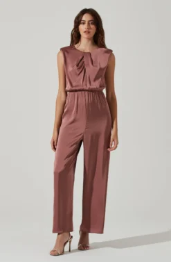 Inverted Pleat Neck Jumpsuit -Larana Style Shop AP7241 MAUVE 1 scaled