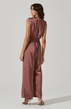 Inverted Pleat Neck Jumpsuit -Larana Style Shop AP7241 MAUVE 4 scaled