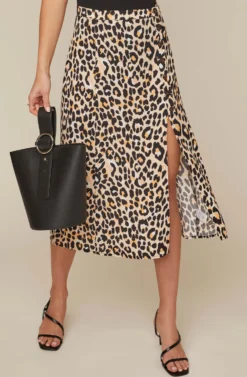 Button Front Midi Skirt -Larana Style Shop AS9024B LEOPARD PRINT 4AA scaled