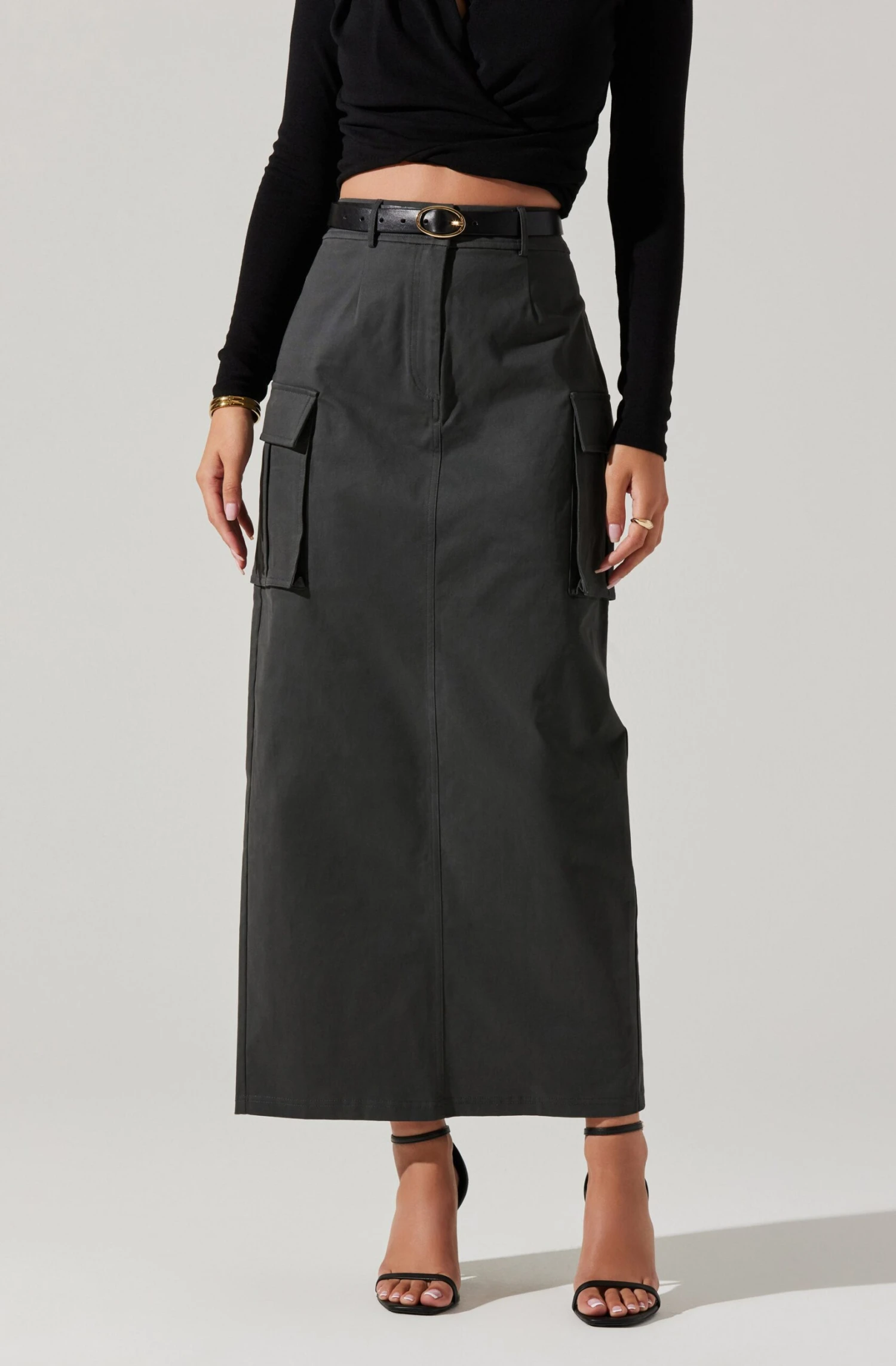 High Rise Cargo Maxi Skirt 2 High Rise Cargo Maxi Skirt - Image 2