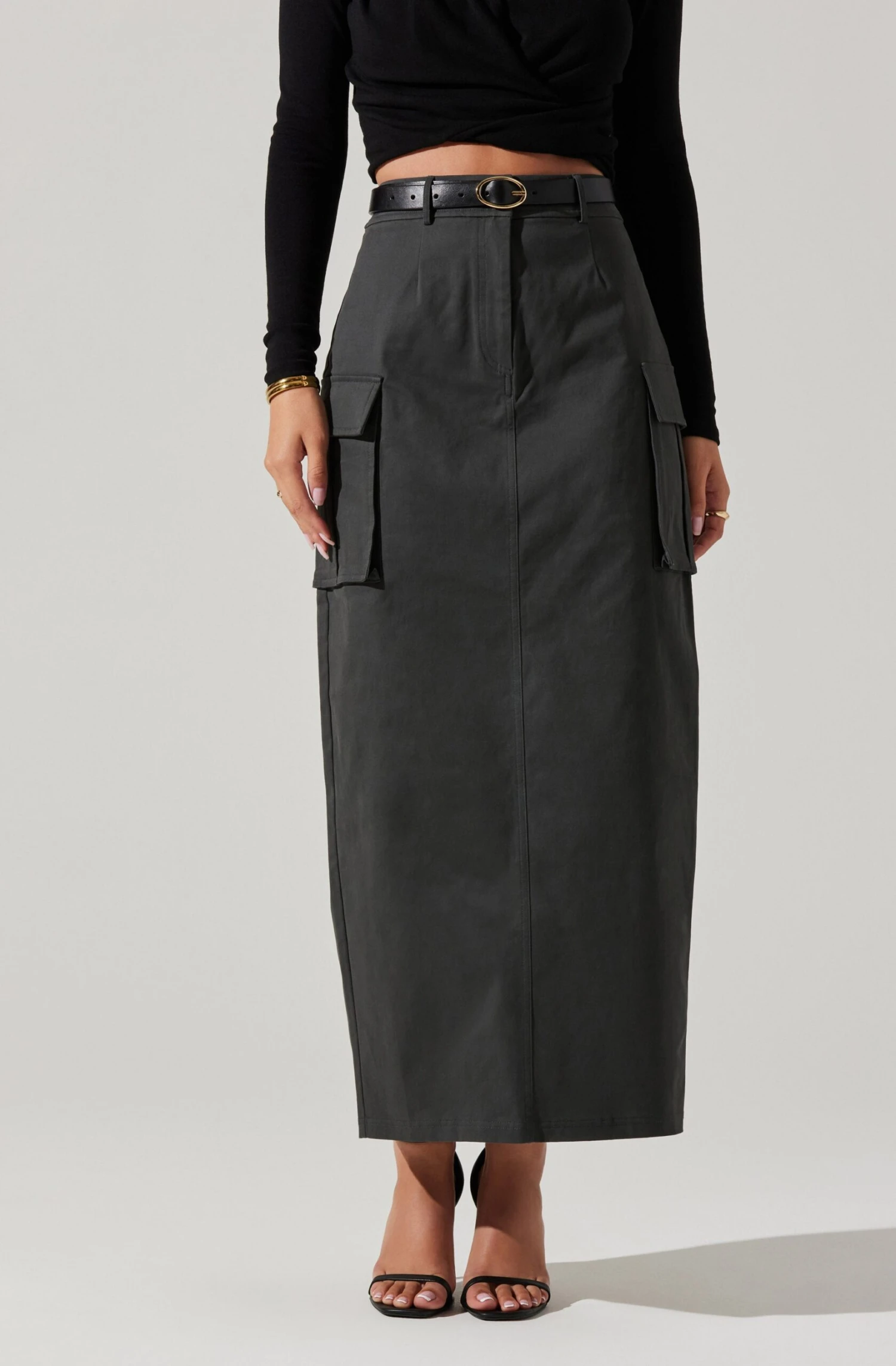 High Rise Cargo Maxi Skirt 3 High Rise Cargo Maxi Skirt - Image 3