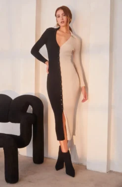 Two Toned Long Sleeve Midi Sweater Dress 11 Two Toned Long Sleeve Midi Sweater Dress -Larana Style Shop ASTR FALL23 ASSETS 0507 scaled