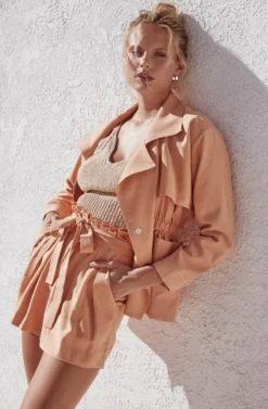 Pacific Pleated Tie Waist Shorts 12 Pacific Pleated Tie Waist Shorts -Larana Style Shop ASTR SPR21 PT2 8097